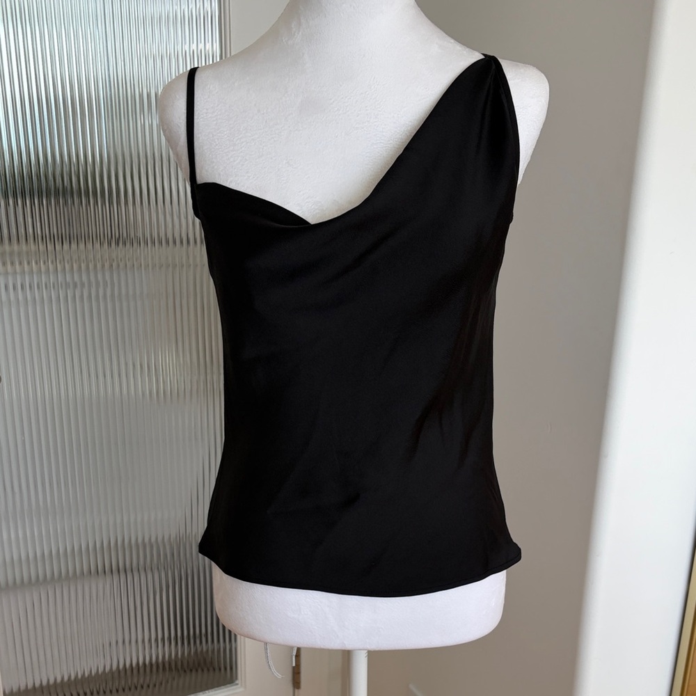 Chic Black Asymmetrical Women's Camisole